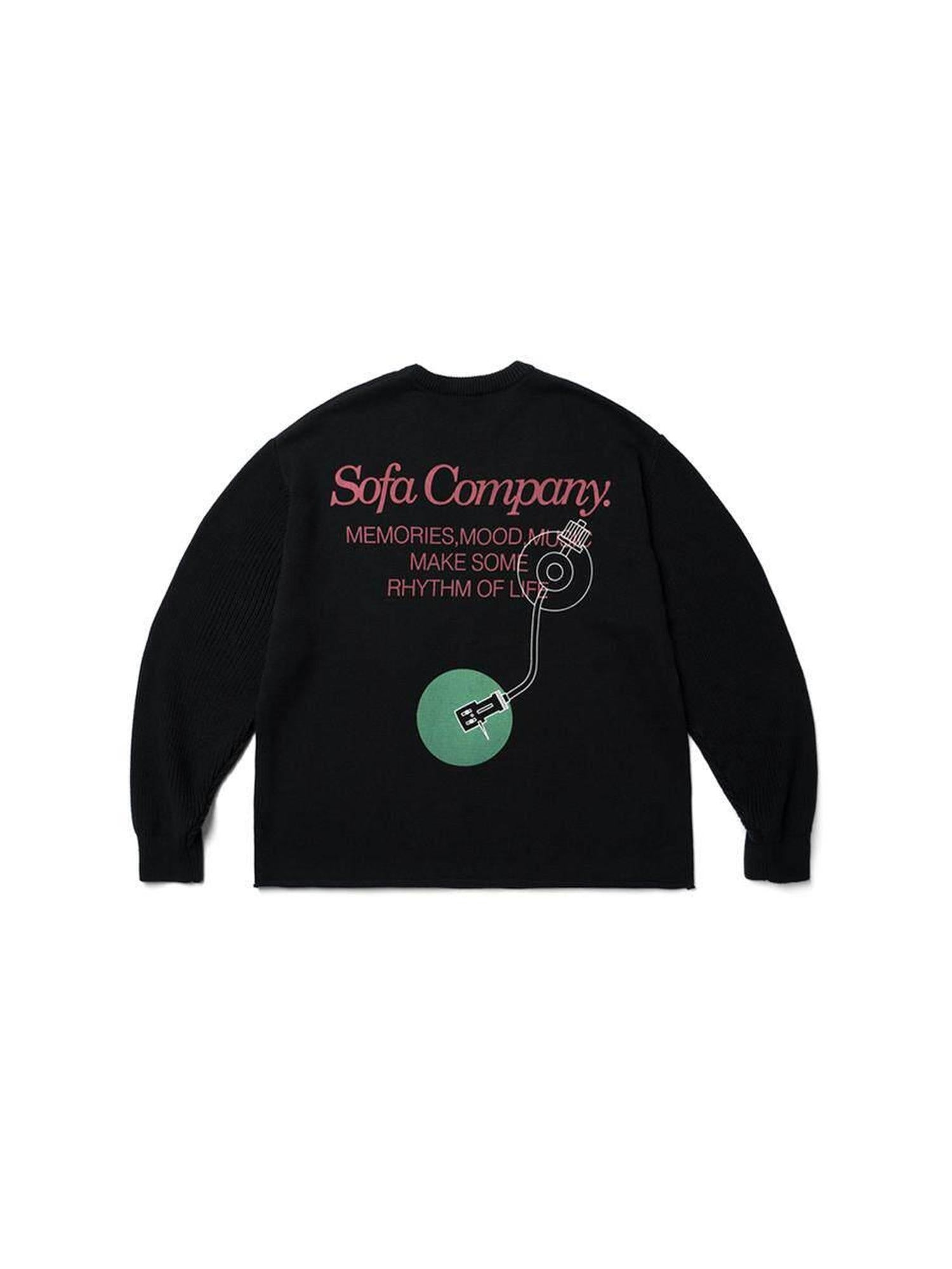 SUPERTOFU Soft 100% Cotton Loose Rolled Hem Printed Crewneck Unisex Casual Sweaters