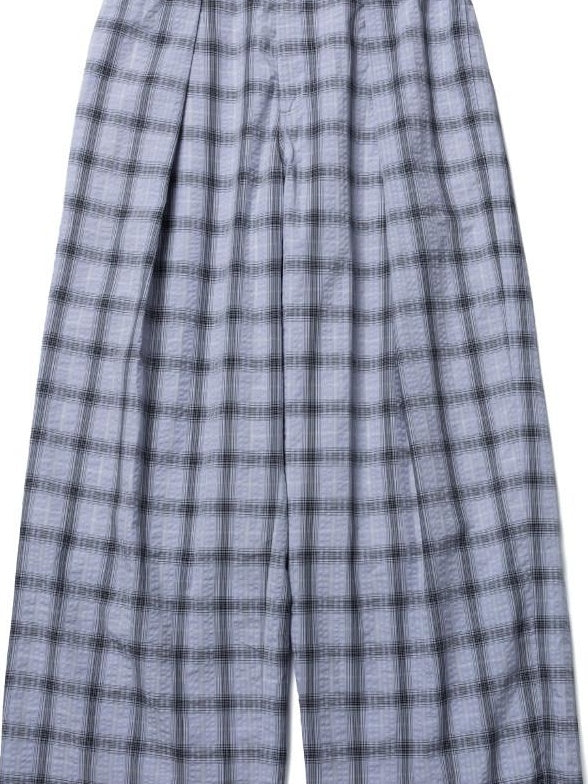 SUPERTOFU Soft 100 Percent Cotton Loose Straight Leg Zipper Fly Unisex Retro Plaid Chinos