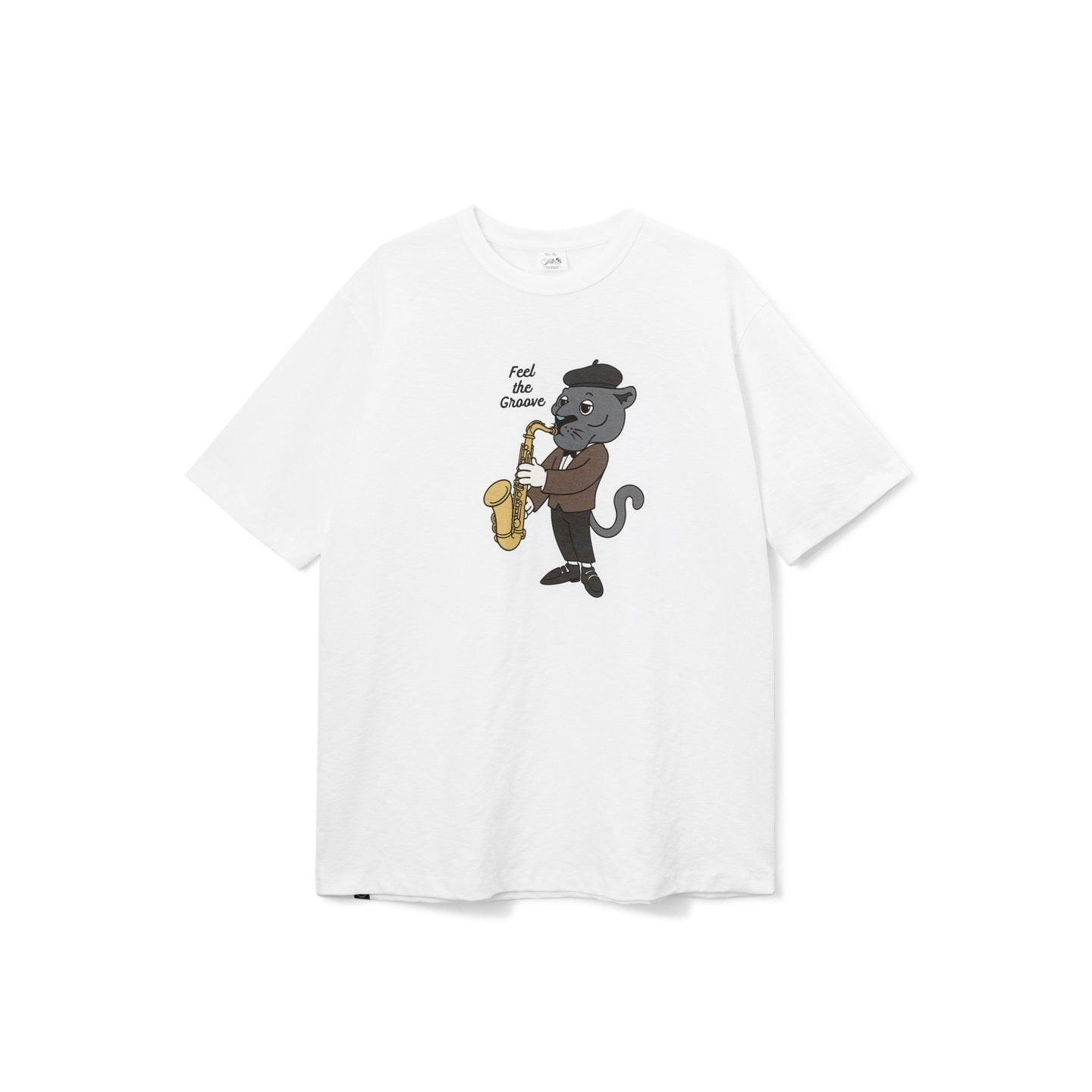 SUPERTOFU_Soft_Bamboo_Cotton_Vintage_Cartoon_Crewneck_Unisex_Navy_Short_Sleeve_T-Shirts_MISSTT