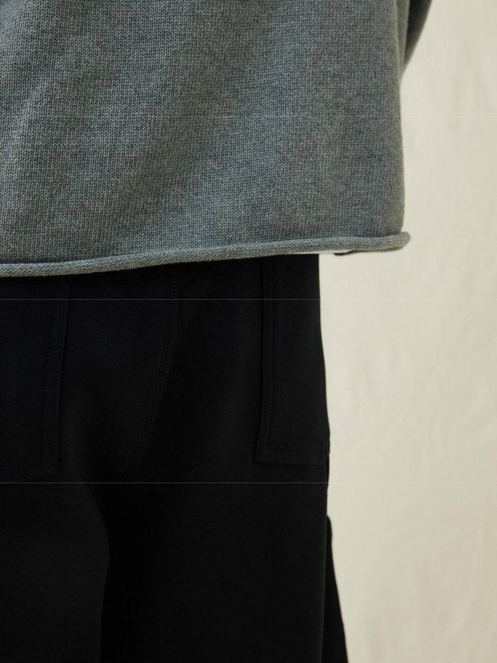 SUPERTOFU Soft Breathable Cotton Button Henley Loose Rolled Edge Unisex Sweaters