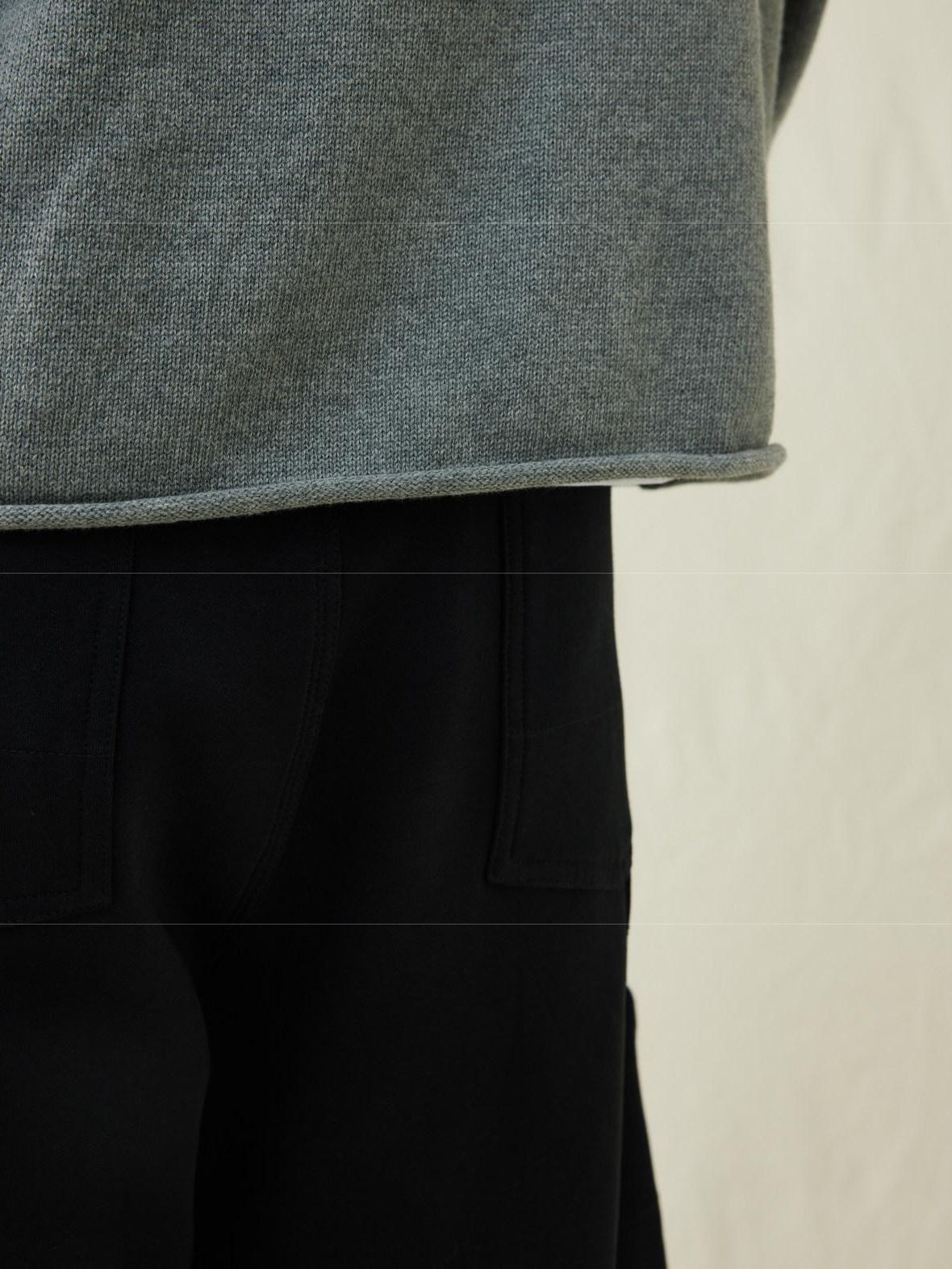 SUPERTOFU Soft Breathable Cotton Button Henley Loose Rolled Edge Unisex Sweaters