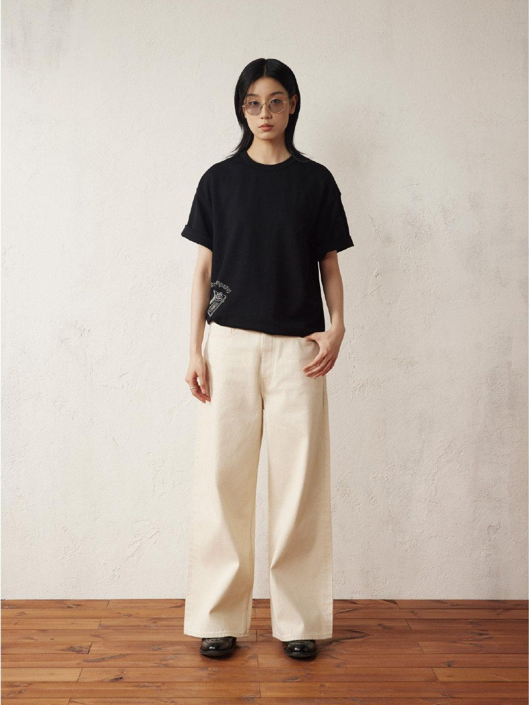 SUPERTOFU Soft Breathable Cotton Loose Fit Vintage Crew Neck Unisex Short Sleeve T-Shirts