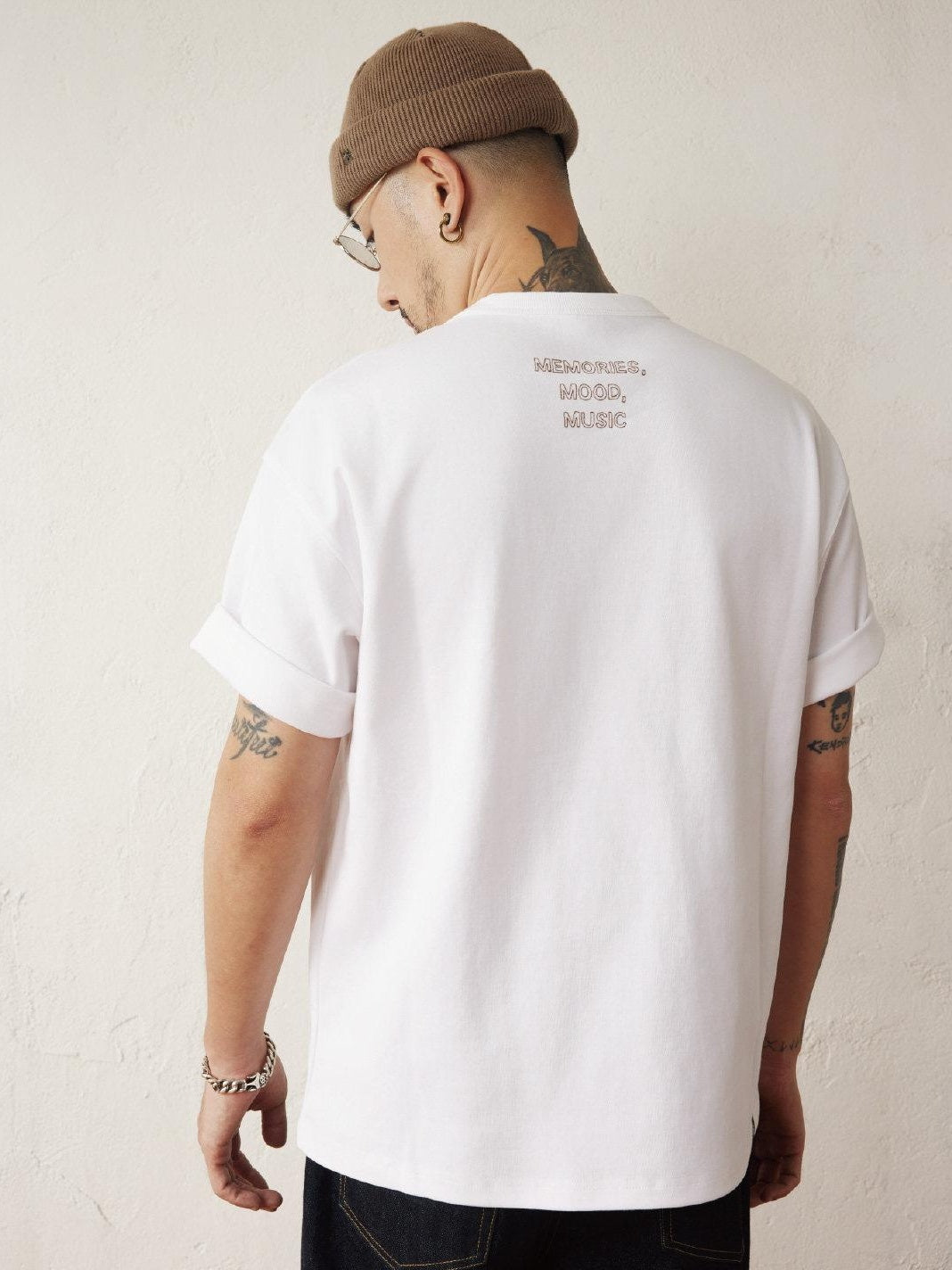 SUPERTOFU Soft Breathable Cotton Loose Fit Vintage Crew Neck Unisex Short Sleeve T-Shirts