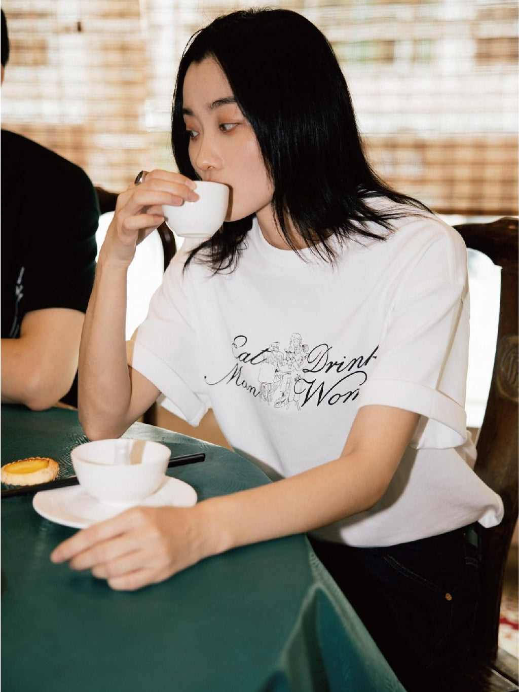 SUPERTOFU Soft Breathable Cotton Loose Retro Unisex Letter Print Short Sleeve T-Shirts