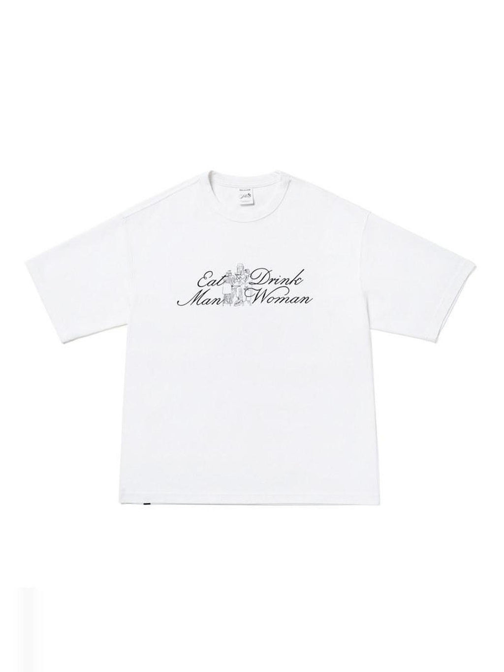 SUPERTOFU Soft Breathable Cotton Loose Retro Unisex Letter Print Short Sleeve T-Shirts