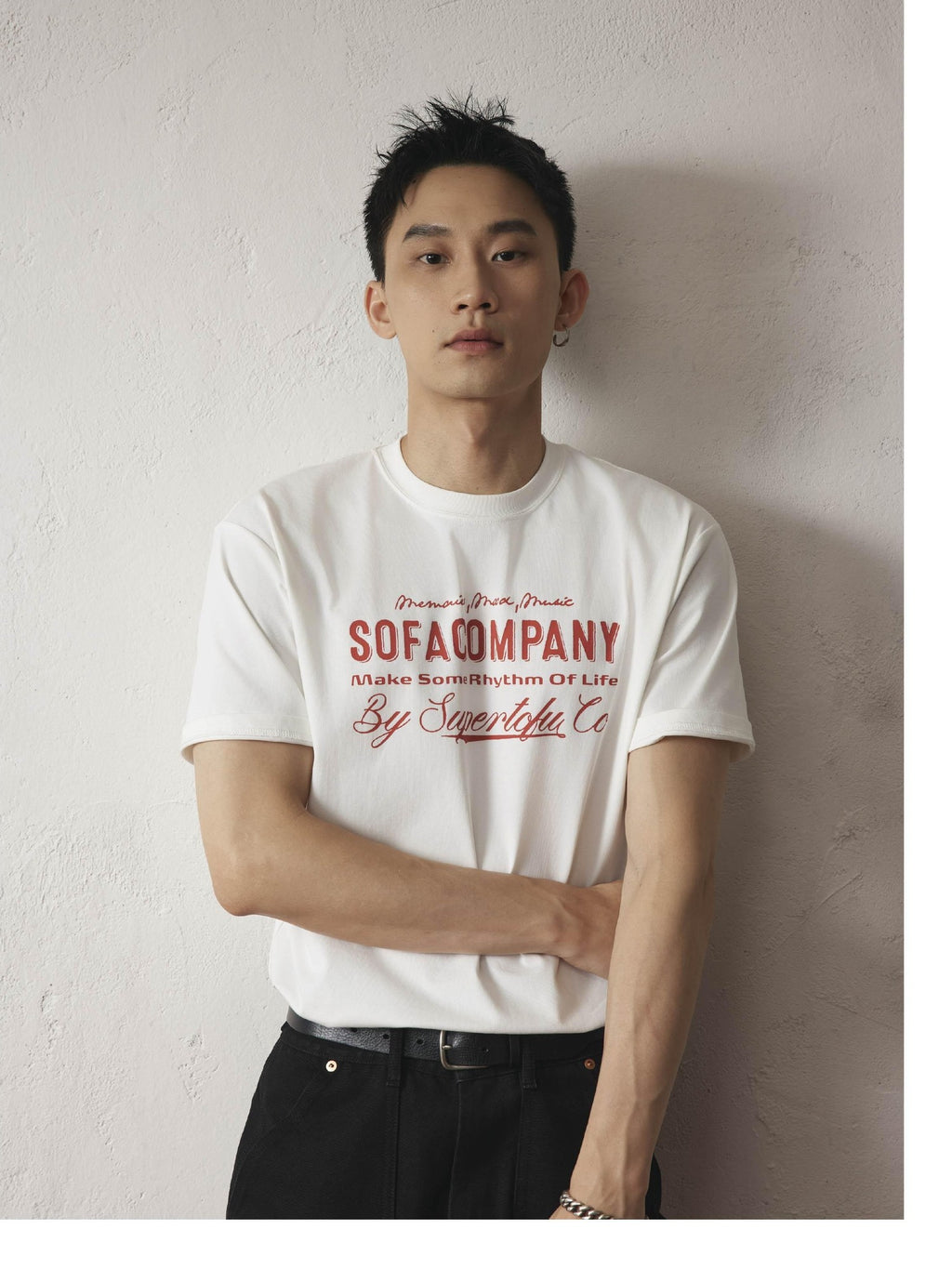 SUPERTOFU Soft Breathable Loose Crewneck Unisex Number Print Short Sleeve T-Shirts