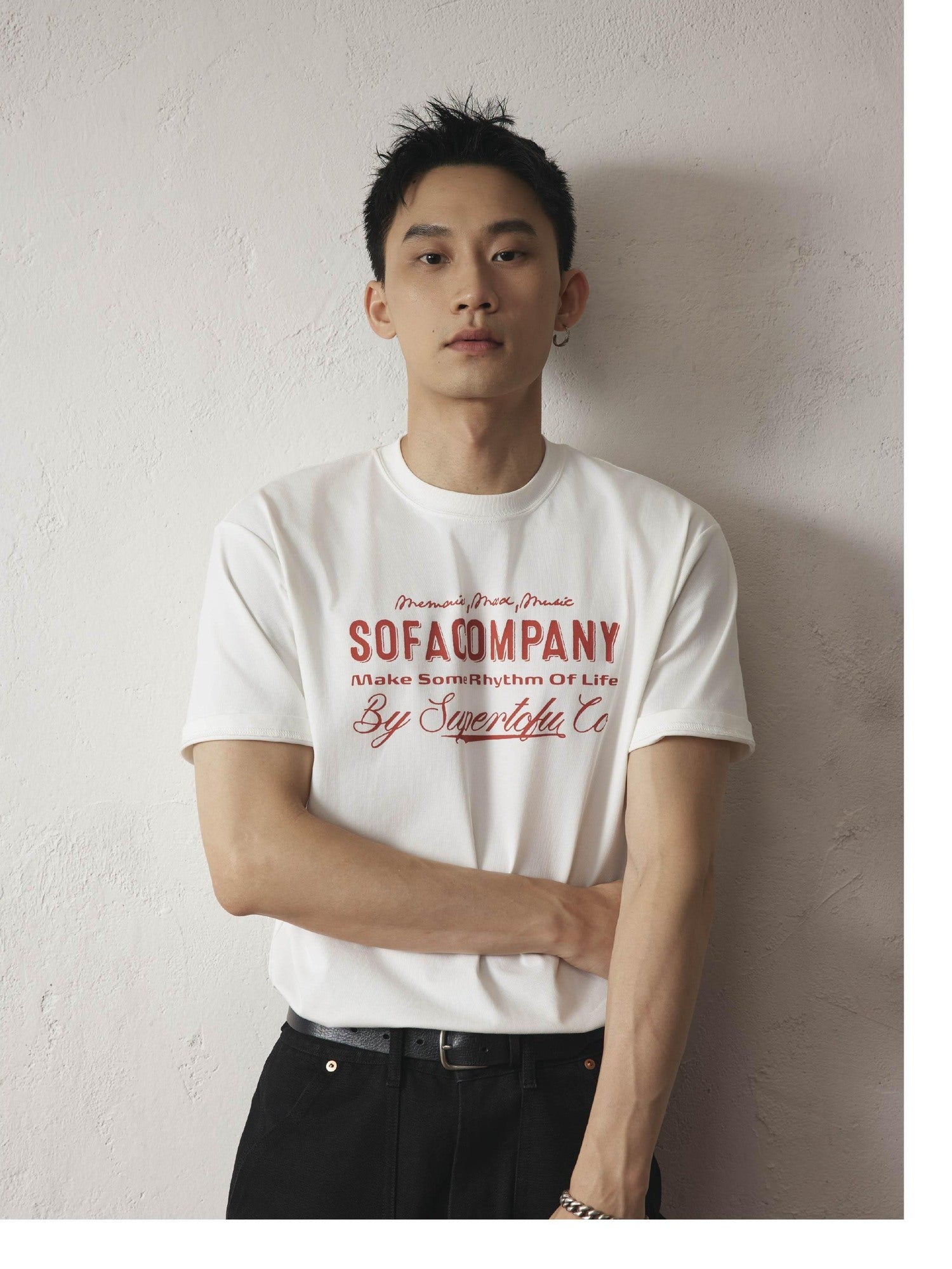 SUPERTOFU Soft Breathable Loose Crewneck Unisex Number Print Short Sleeve T-Shirts