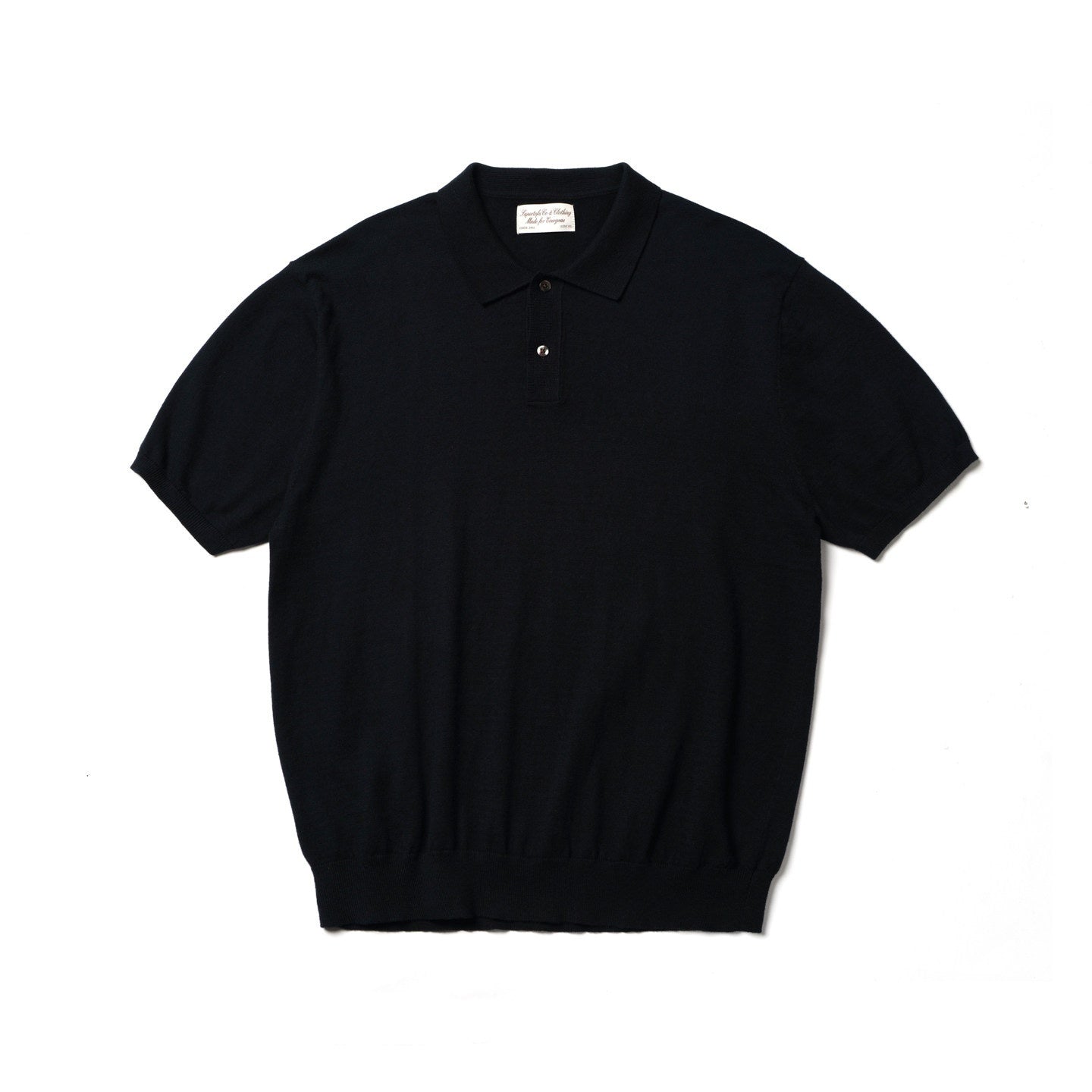SUPERTOFU_Soft_Cotton_Cashmere_Collared_Standard_Fit_Unisex_Solid_Short_Sleeve_T-Shirts_MISSTT
