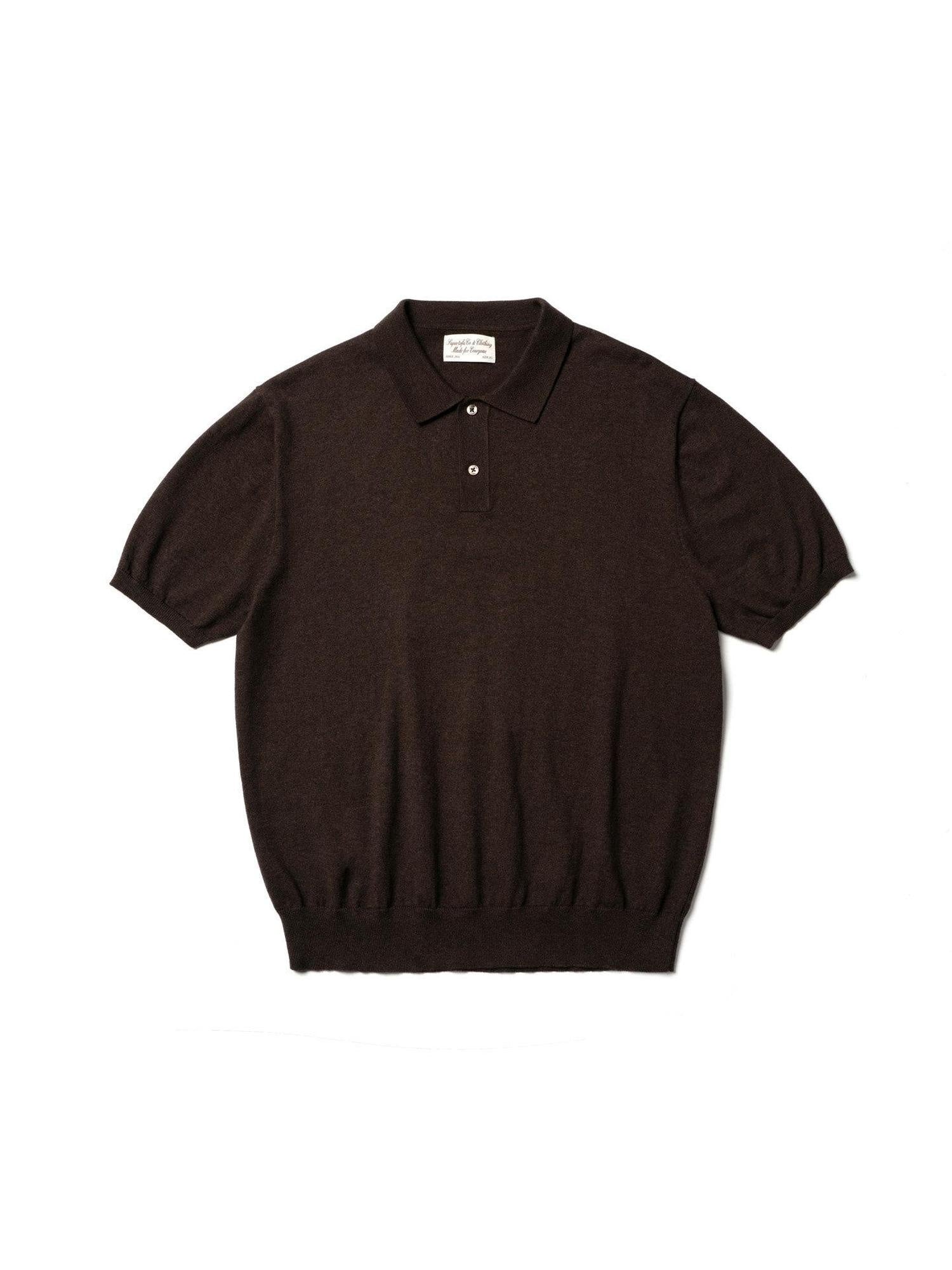 SUPERTOFU Soft Cotton Cashmere Collared Standard Fit Unisex Solid Short Sleeve T-Shirts