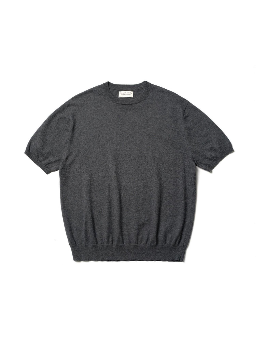 SUPERTOFU Soft Cotton Cashmere Relaxed Crewneck Unisex Minimal Logo Short Sleeve T-Shirts