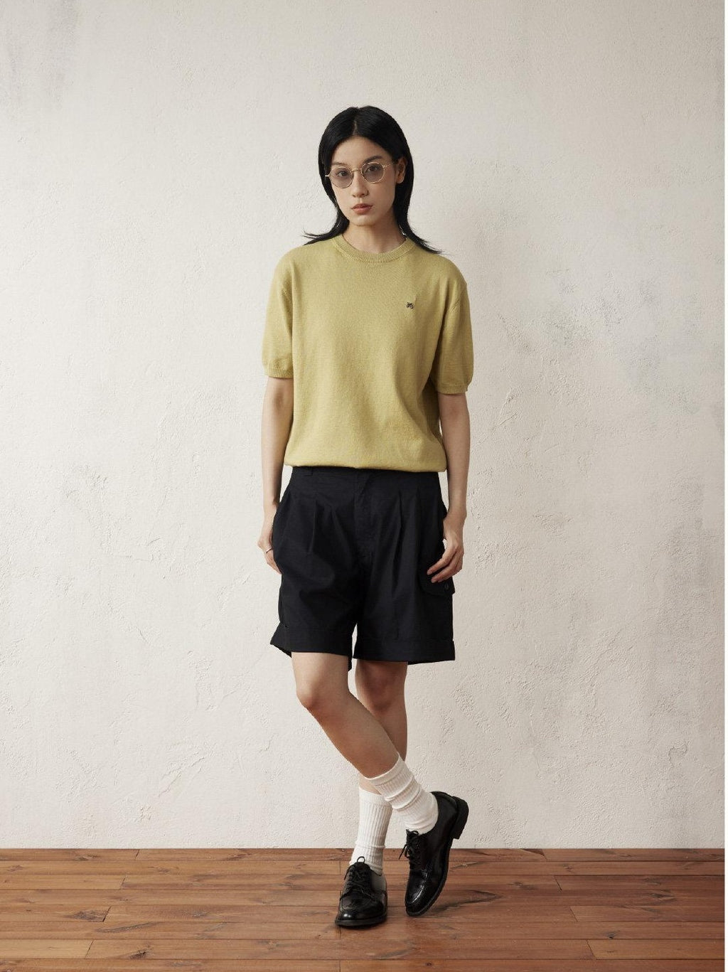 SUPERTOFU Soft Cotton Cashmere Relaxed Crewneck Unisex Minimal Logo Short Sleeve T-Shirts