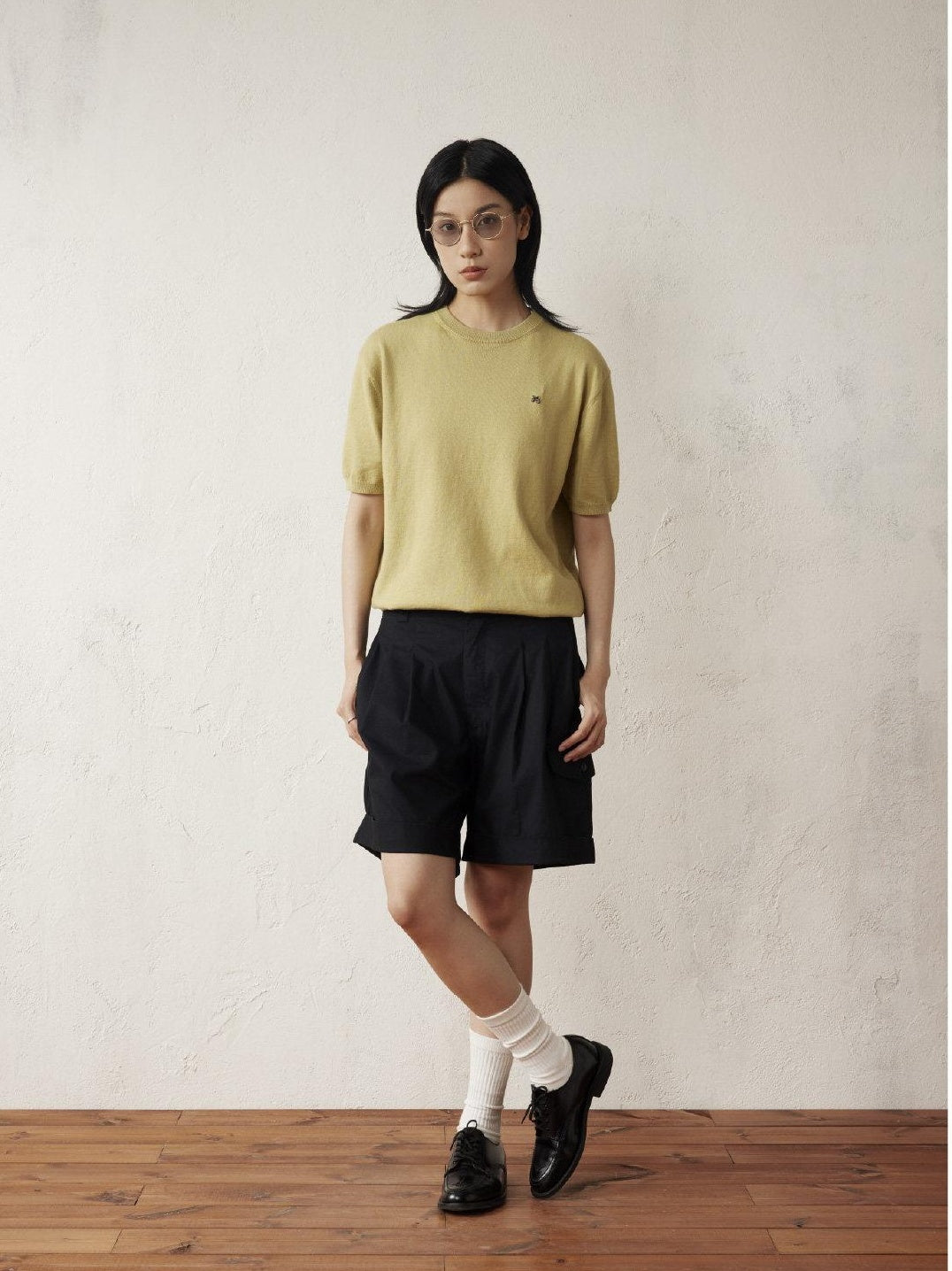 SUPERTOFU Soft Cotton Cashmere Relaxed Crewneck Unisex Minimal Logo Short Sleeve T-Shirts