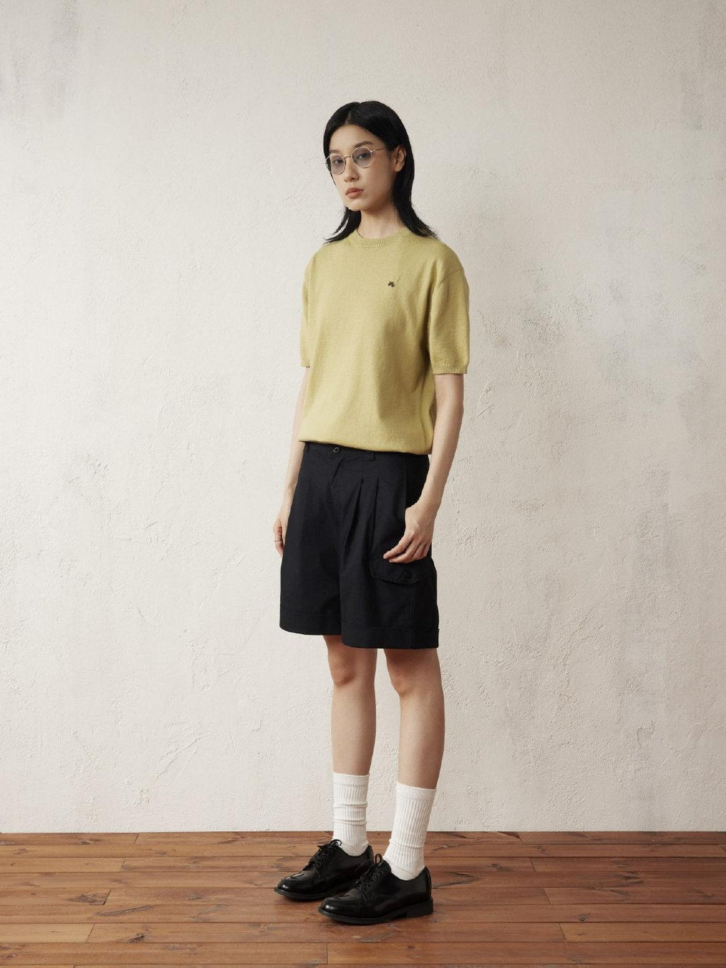 SUPERTOFU Soft Cotton Cashmere Relaxed Crewneck Unisex Minimal Logo Short Sleeve T-Shirts