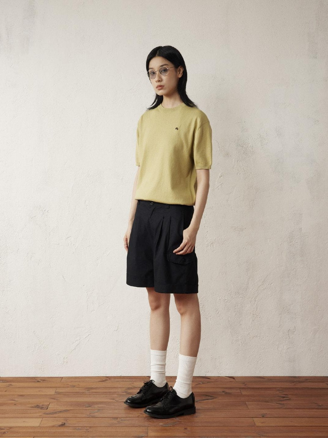 SUPERTOFU Soft Cotton Cashmere Relaxed Crewneck Unisex Minimal Logo Short Sleeve T-Shirts