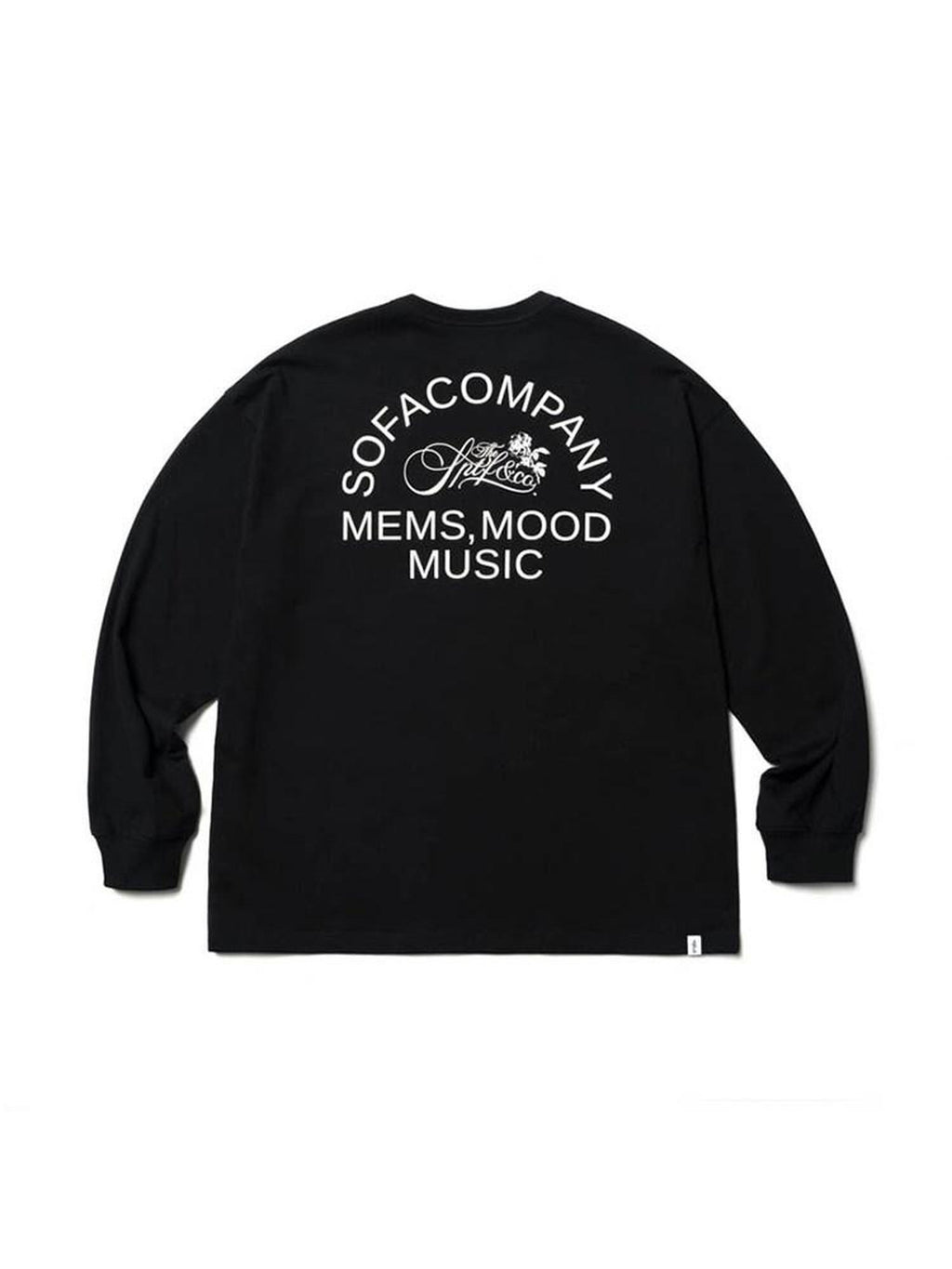 SUPERTOFU Soft Cotton Oversized Round Neck Youth Unisex Black White Long Sleeve T-Shirts