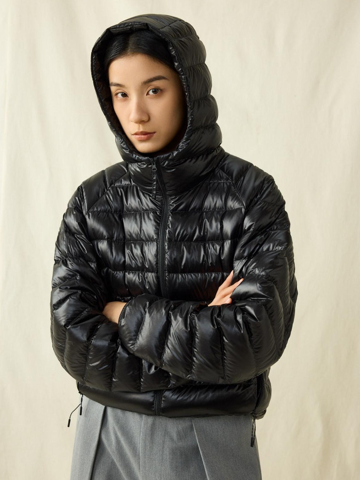 SUPERTOFU Ultralight 90 Percent Down Double Taped Nylon Short Urban Down Jackets