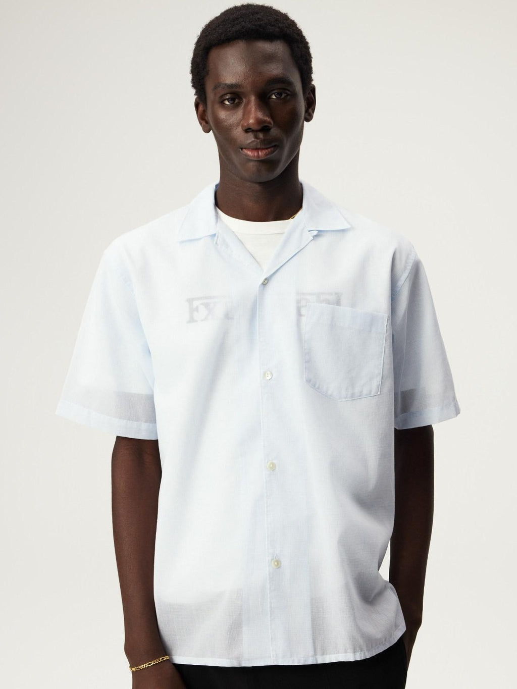 SUPERTOFU Ultralight Poly Linen Blend Relaxed Fit Plaid Button Short Sleeve Unisex Shirts