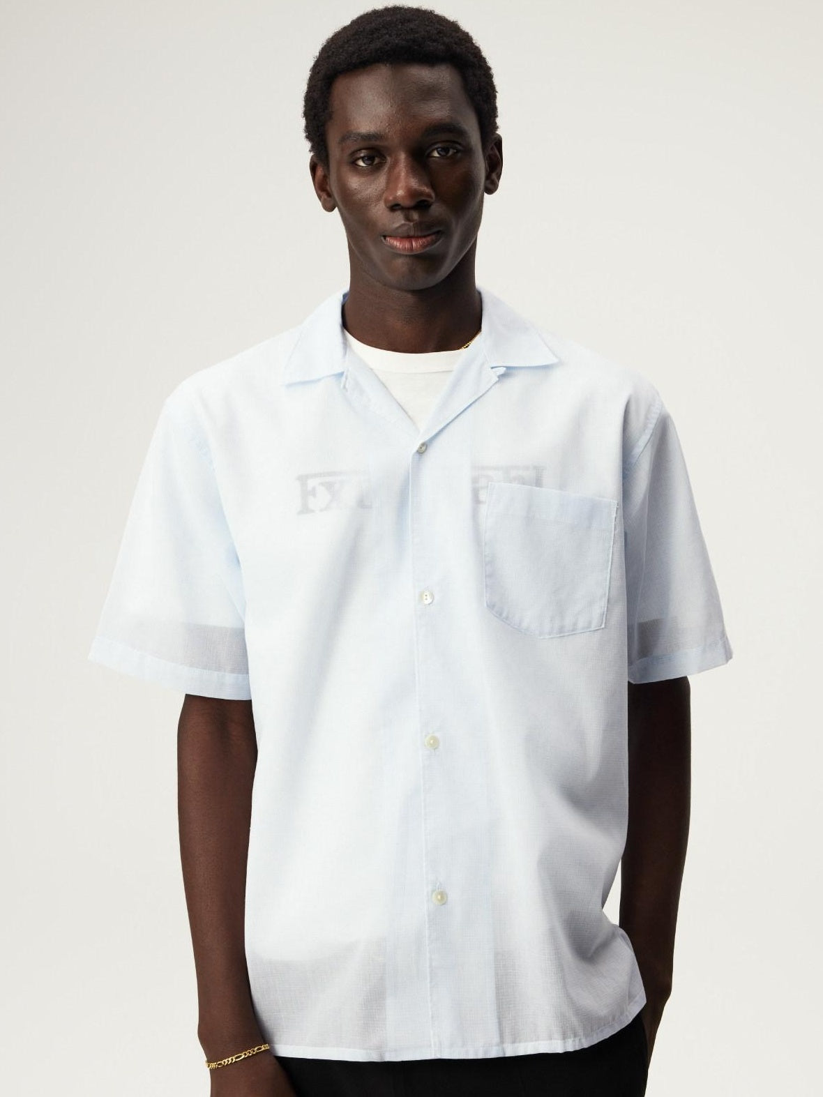 SUPERTOFU Ultralight Poly Linen Blend Relaxed Fit Plaid Button Short Sleeve Unisex Shirts