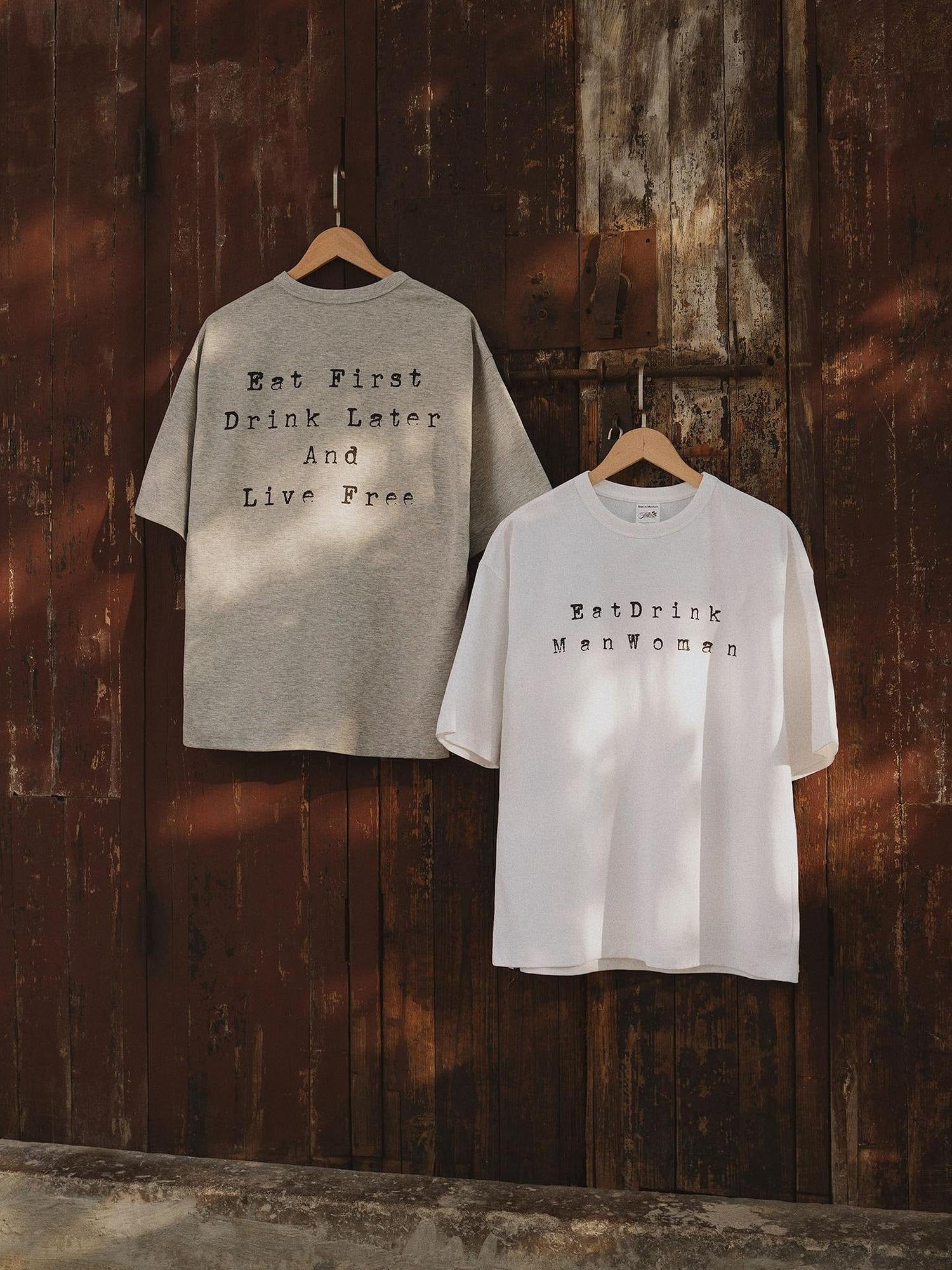 SUPERTOFU Vintage Washed Loose Unisex Cotton Letter Print Short Sleeve T-Shirts