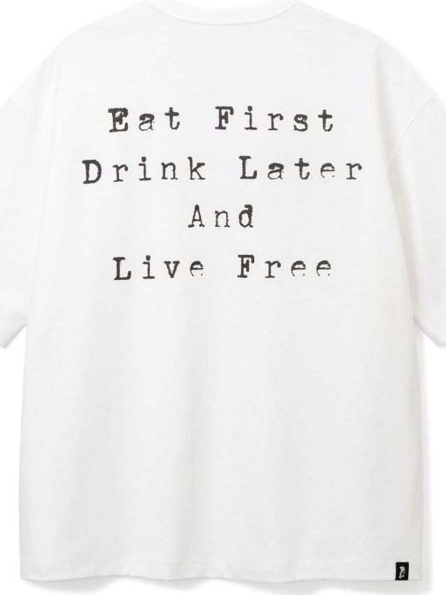 SUPERTOFU Vintage Washed Loose Unisex Cotton Letter Print Short Sleeve T-Shirts