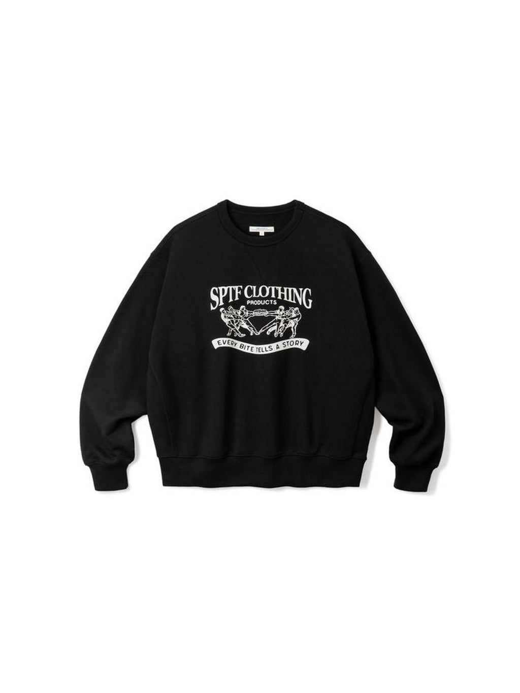 SUPERTOFU Warm Cotton Crewneck Hand Drawn Graphic Pullover Unisex Casual Sweatshirts