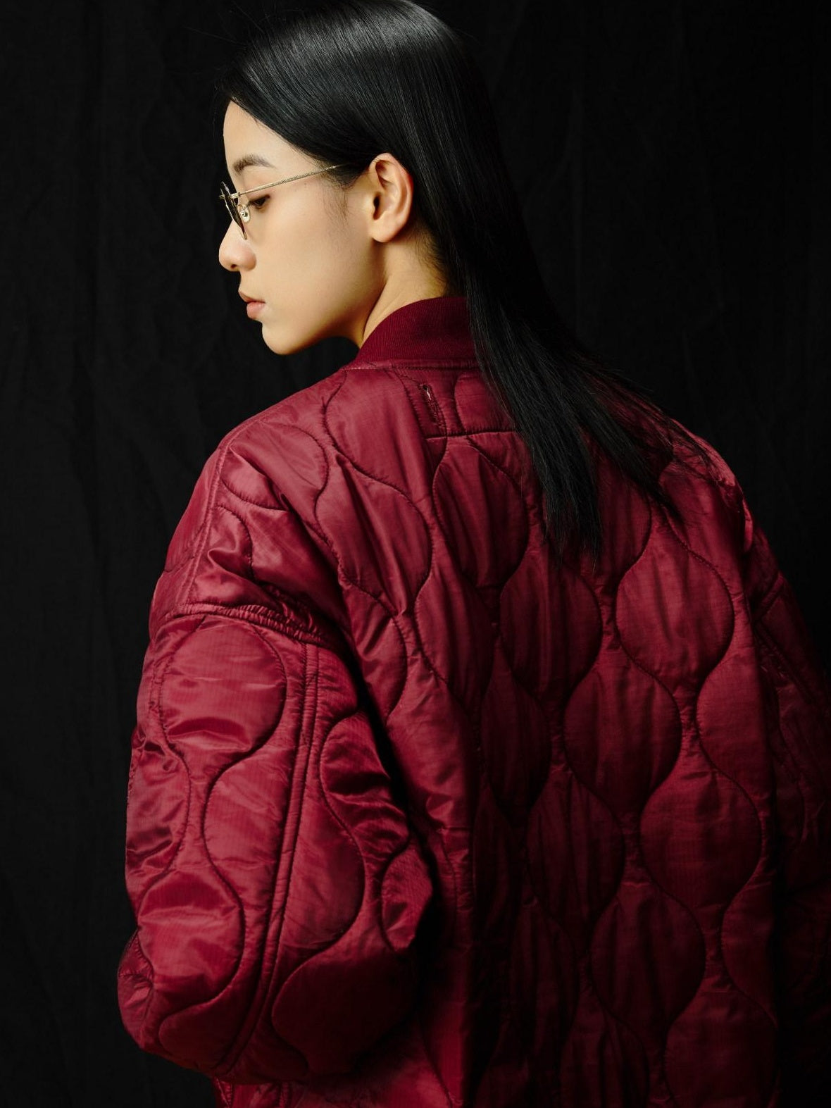 SUPERTOFU Warm Cotton Lined Vintage Short Dual Zip Unisex Blue Puffer Jackets