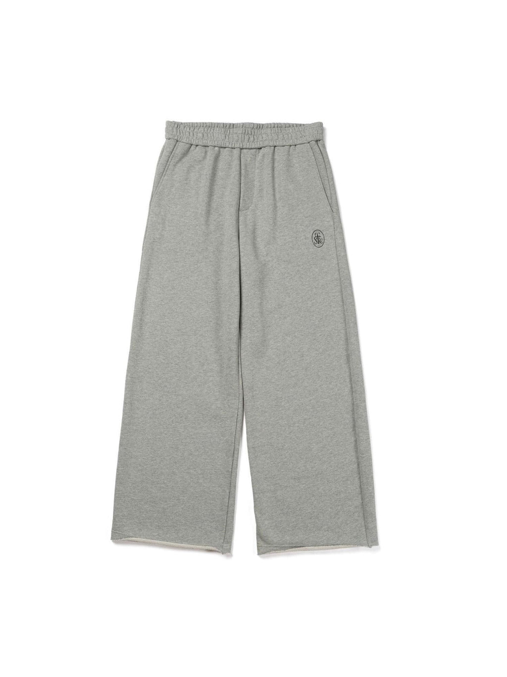 SUPERTOFU Warm Cotton Wide Fit Japanese Vintage Sport Mid Waist Black Gray Straight Pants