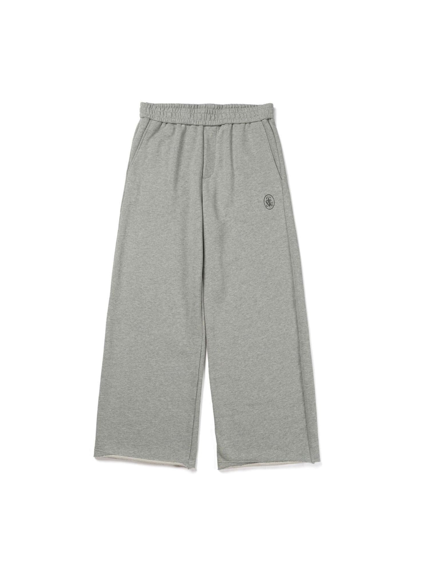 SUPERTOFU Warm Cotton Wide Fit Japanese Vintage Sport Mid Waist Black Gray Straight Pants