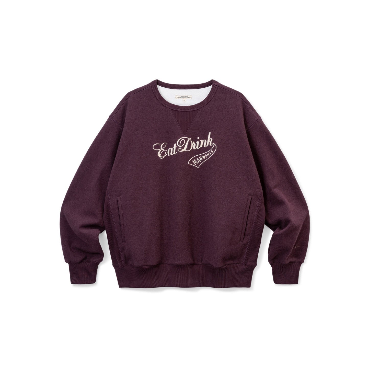 SUPERTOFU_Warm_Embroidered_Cotton_Blend_Pullover_Casual_Unisex_Purple_Letter_Sweatshirts_MISSTT