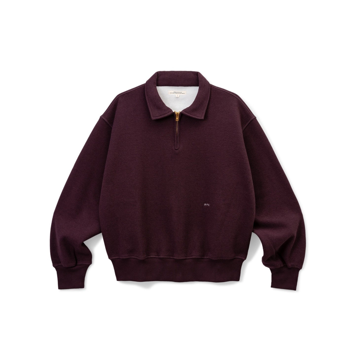 SUPERTOFU_Warm_Fleece_Lined_Loose_Fit_Half_Zip_Collared_Unisex_Cotton_Blend_Sweatshirts_MISSTT