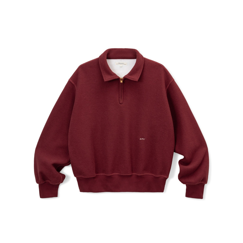 SUPERTOFU_Warm_Fleece_Lined_Loose_Fit_Half_Zip_Collared_Unisex_Cotton_Blend_Sweatshirts_MISSTT