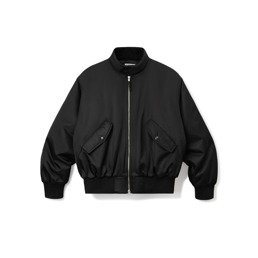 SUPERTOFU Warm Insulated Nylon Retro Collar Zipper Elastic Hem Unisex Daily Puffer Jackets
