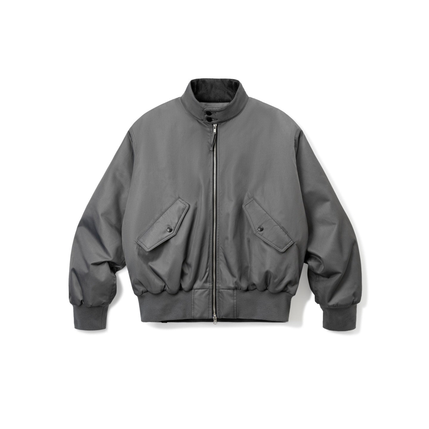 SUPERTOFU Warm Insulated Nylon Retro Collar Zipper Elastic Hem Unisex Daily Puffer Jackets