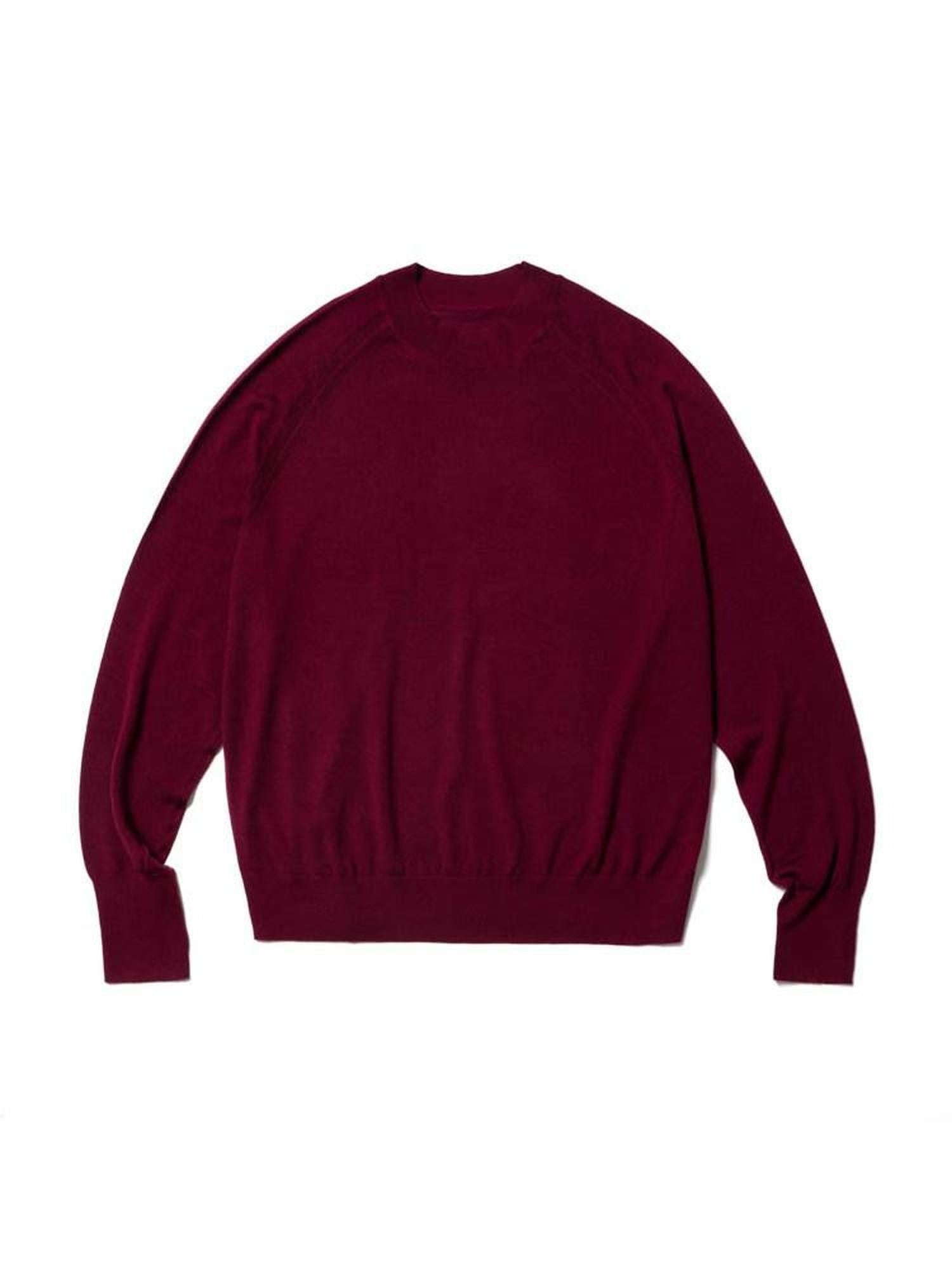 SUPERTOFU Warm Minimal High Neck Unisex Casual Pure Wool Long Sleeve T-Shirts