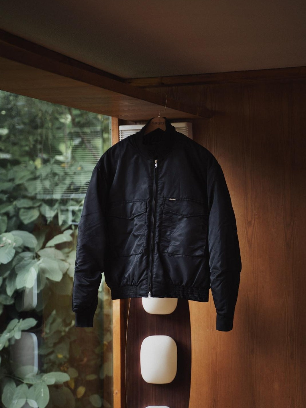SUPERTOFU Warm Multi Pocket Loose Fit Unisex Nylon Zipper Black Puffer Jackets