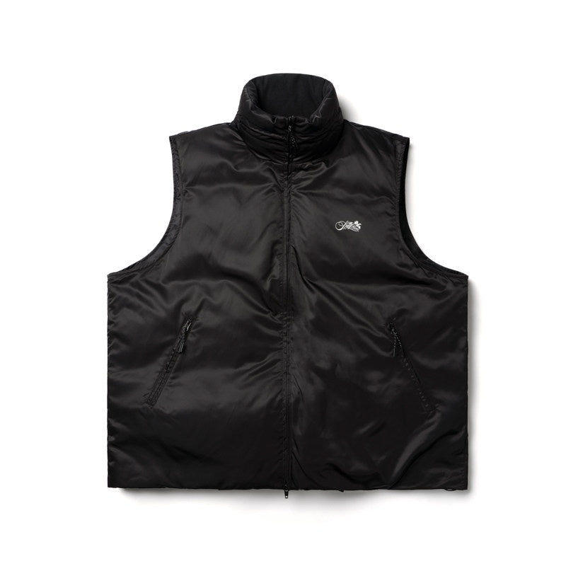 SUPERTOFU Warm Thick Stand Collar Standard Fit Youth Daily Black Gray Vests