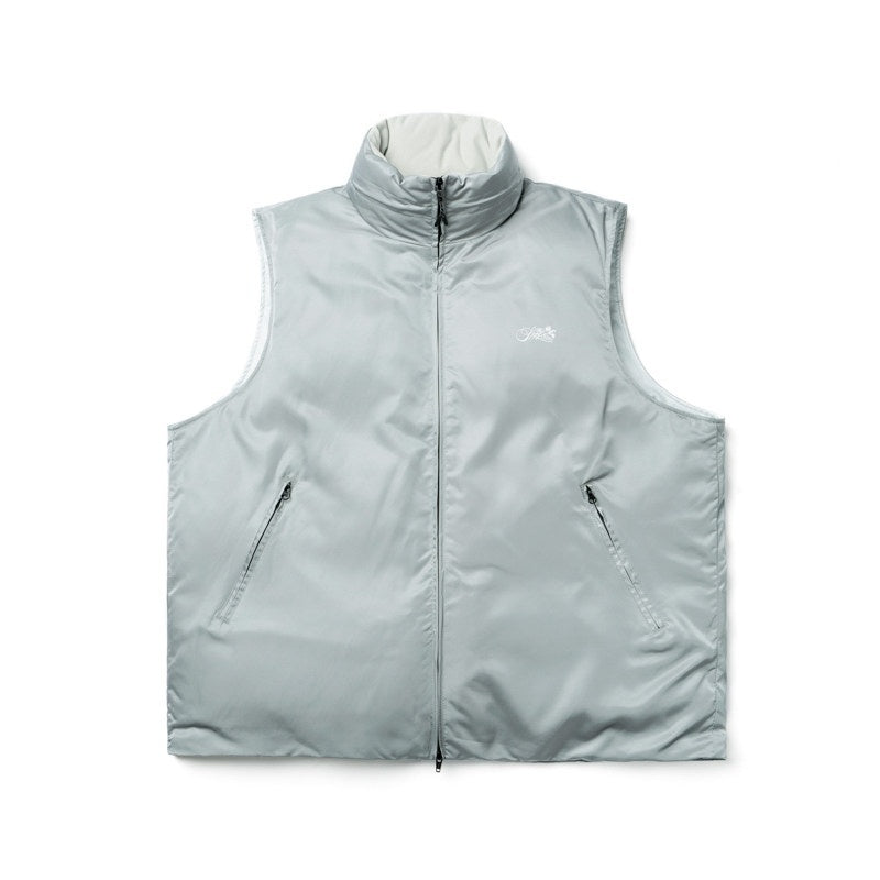 SUPERTOFU Warm Thick Stand Collar Standard Fit Youth Daily Black Gray Vests