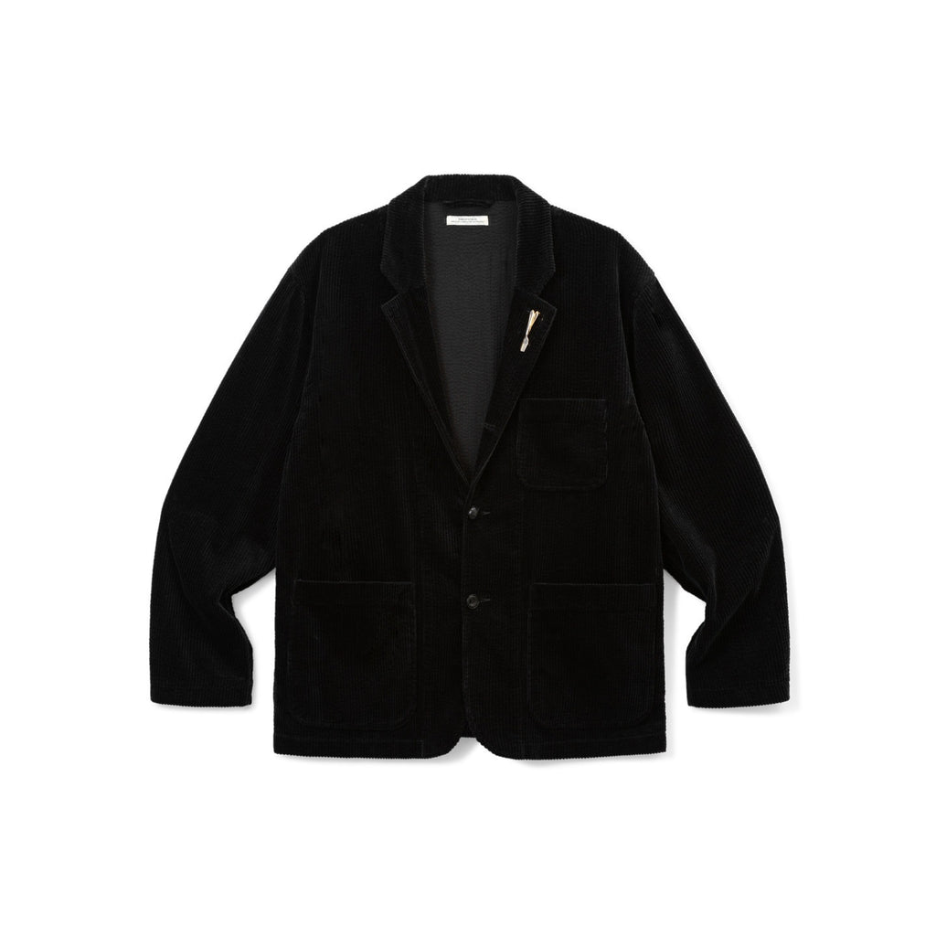 SUPERTOFU_Warm_Washed_Cotton_Button_Front_Blazer_Collar_Unisex_Black_Thick_Casual_Jackets_MISSTT