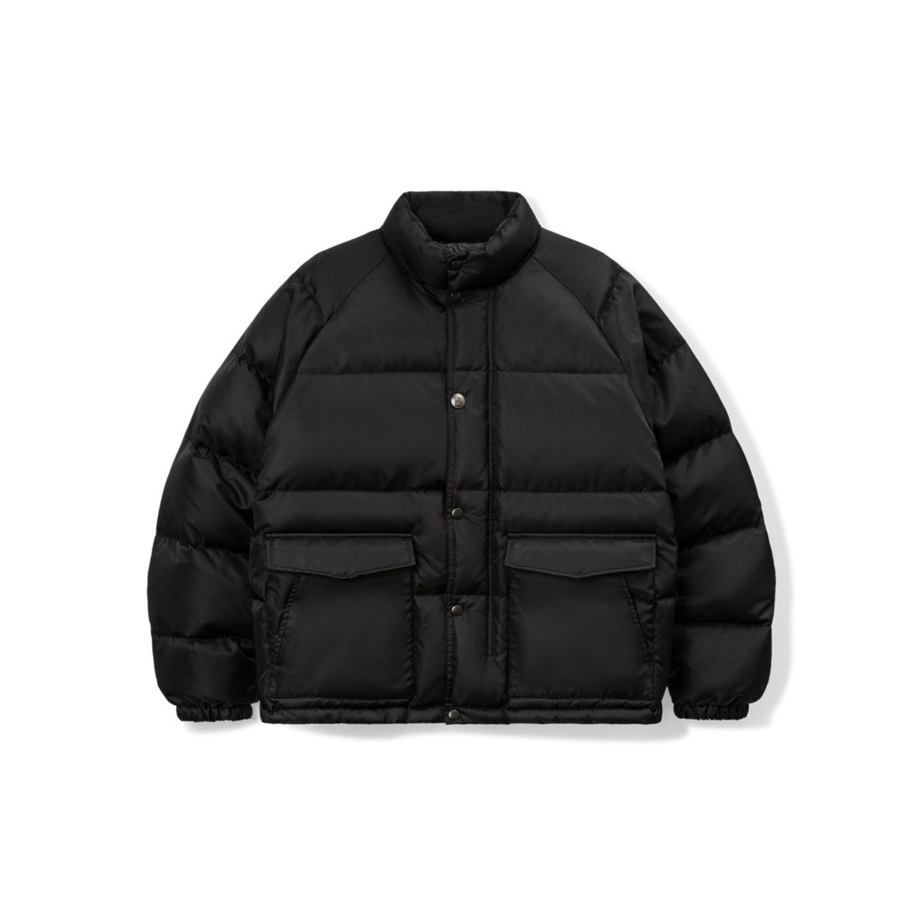 SUPERTOFU Warm Waterproof 90 Percent White Duck Down Retro Stand Collar Nylon Down Jackets