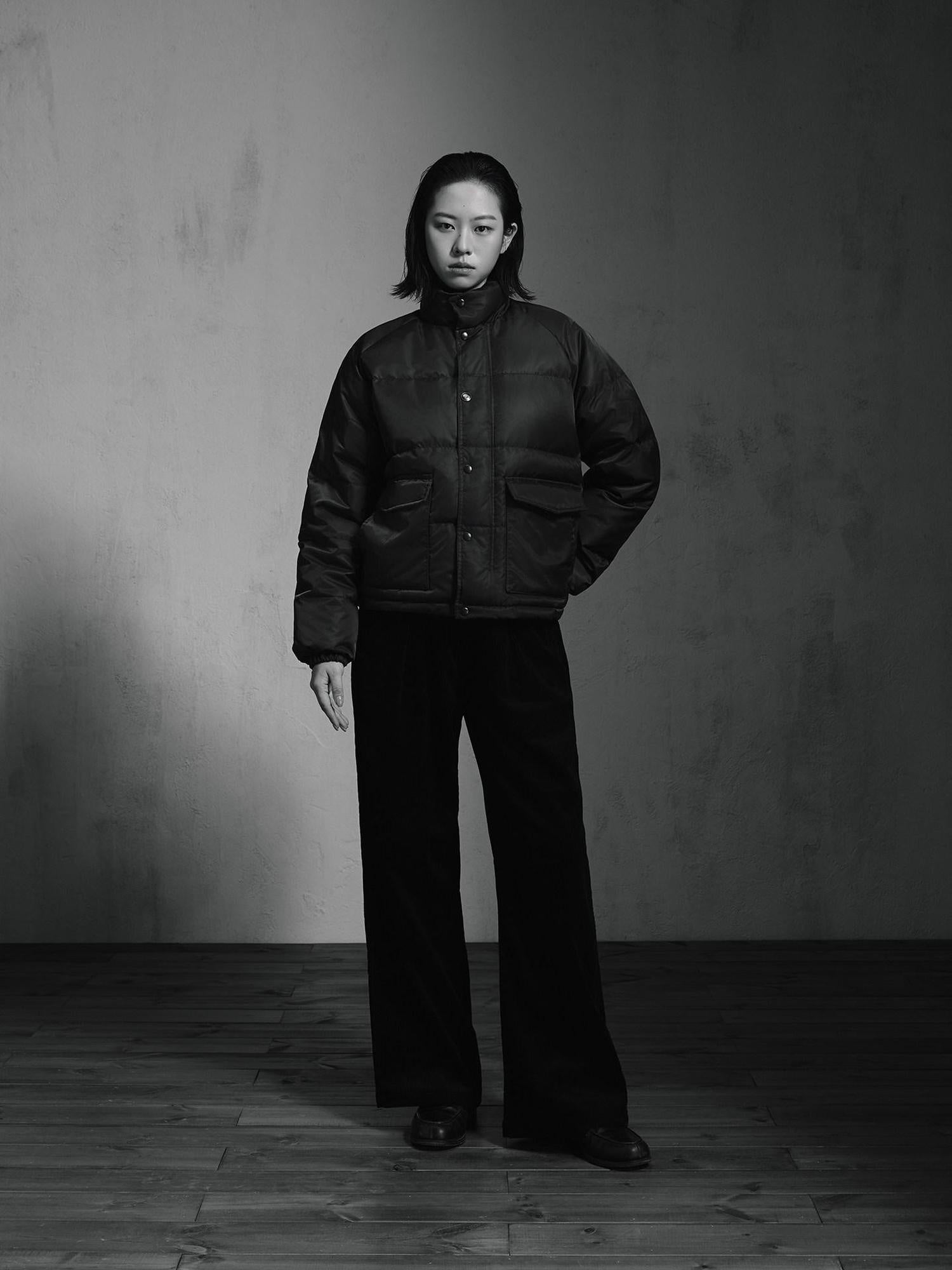 SUPERTOFU Warm Waterproof 90 Percent White Duck Down Retro Stand Collar Nylon Down Jackets