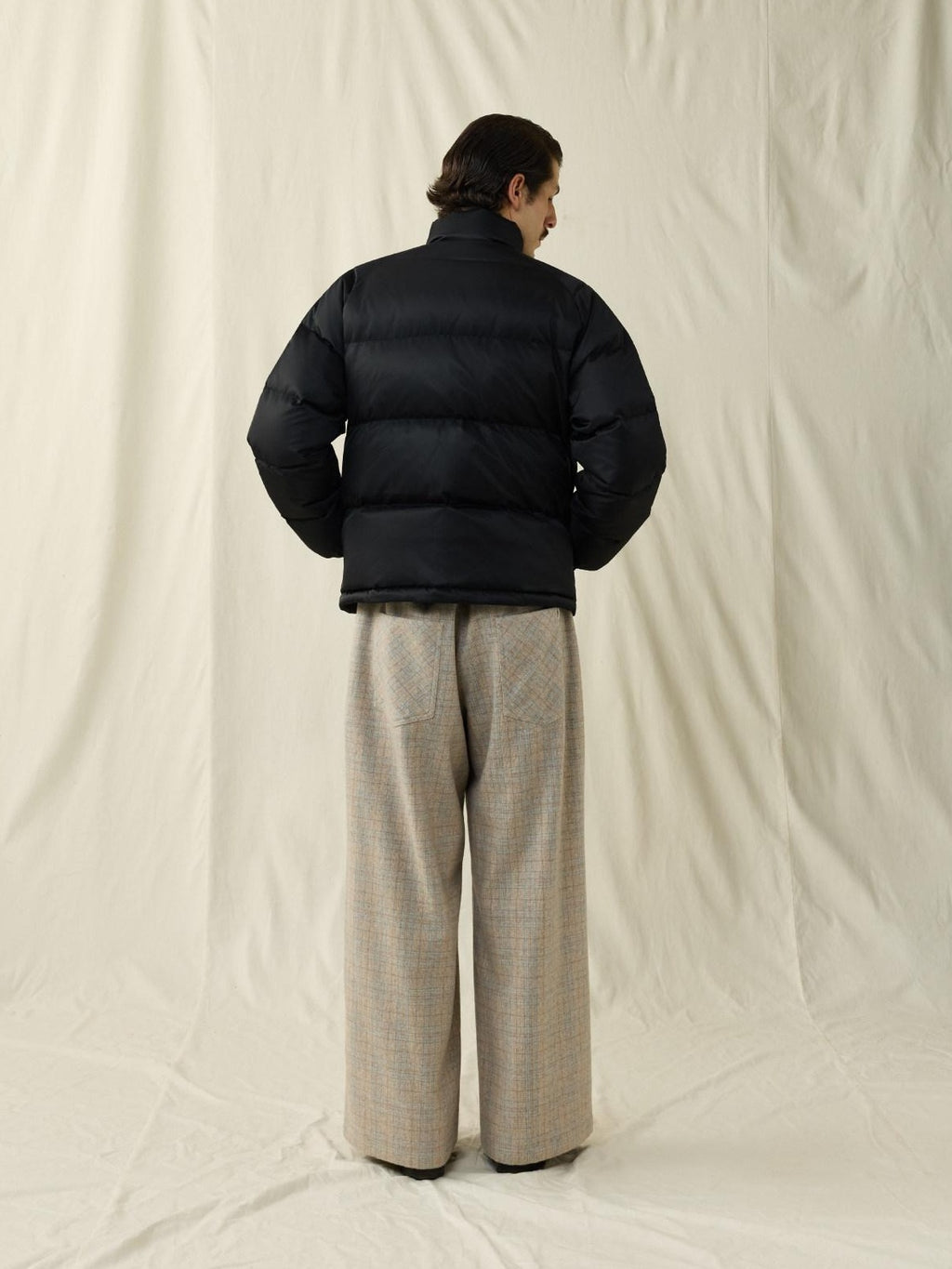 SUPERTOFU Warm Waterproof 90 Percent White Duck Down Retro Stand Collar Nylon Down Jackets