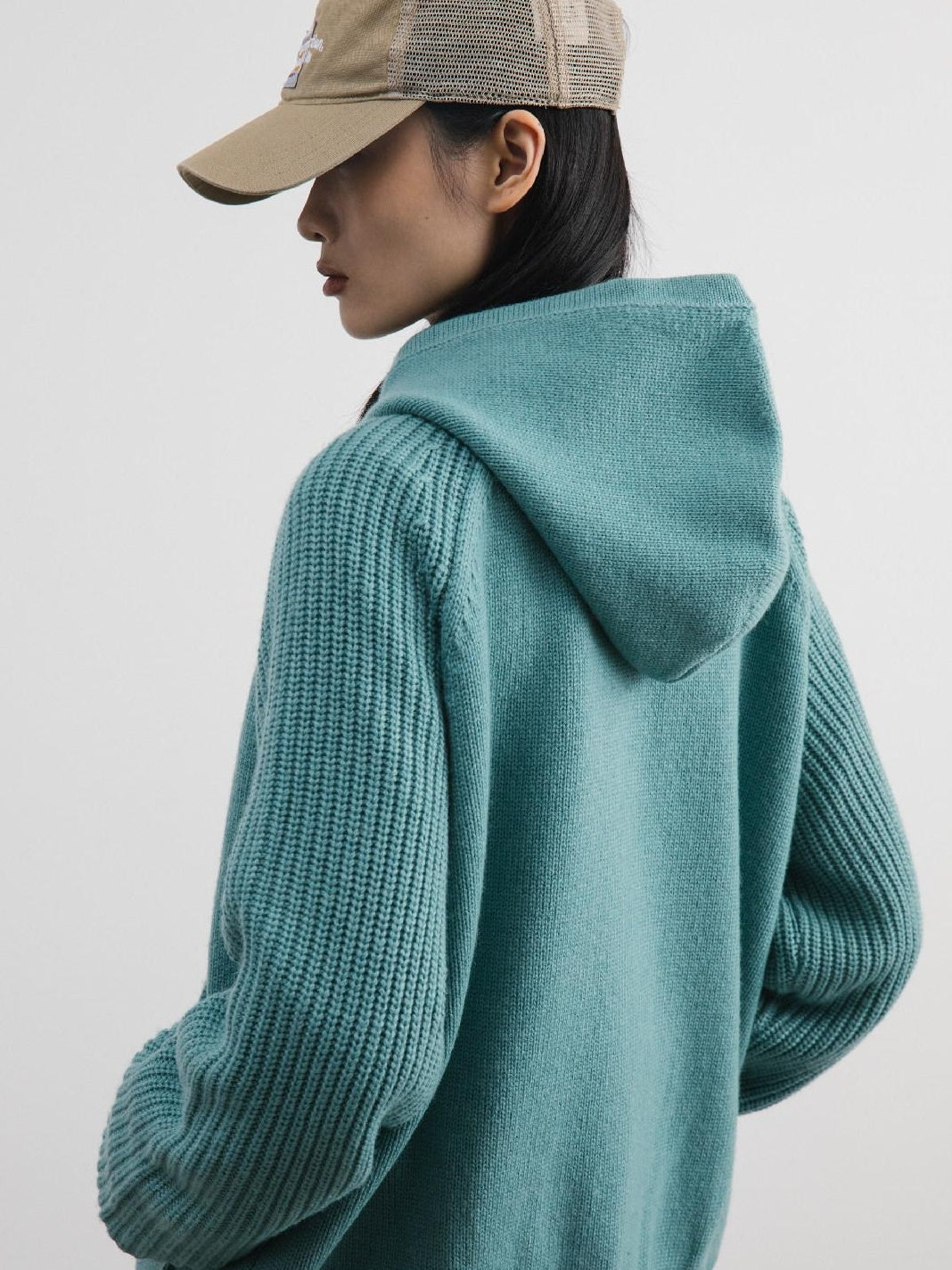 SUPERTOFU Warm Wool Blend Slim Fit Double Zipper Patchwork Unisex Casual Hoodies
