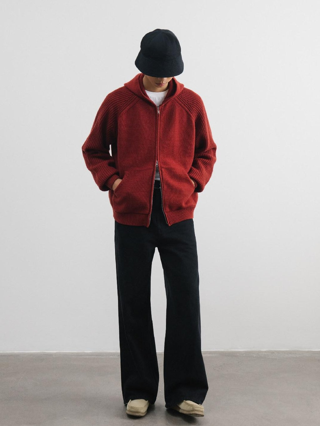 SUPERTOFU Warm Wool Blend Slim Fit Double Zipper Patchwork Unisex Casual Hoodies