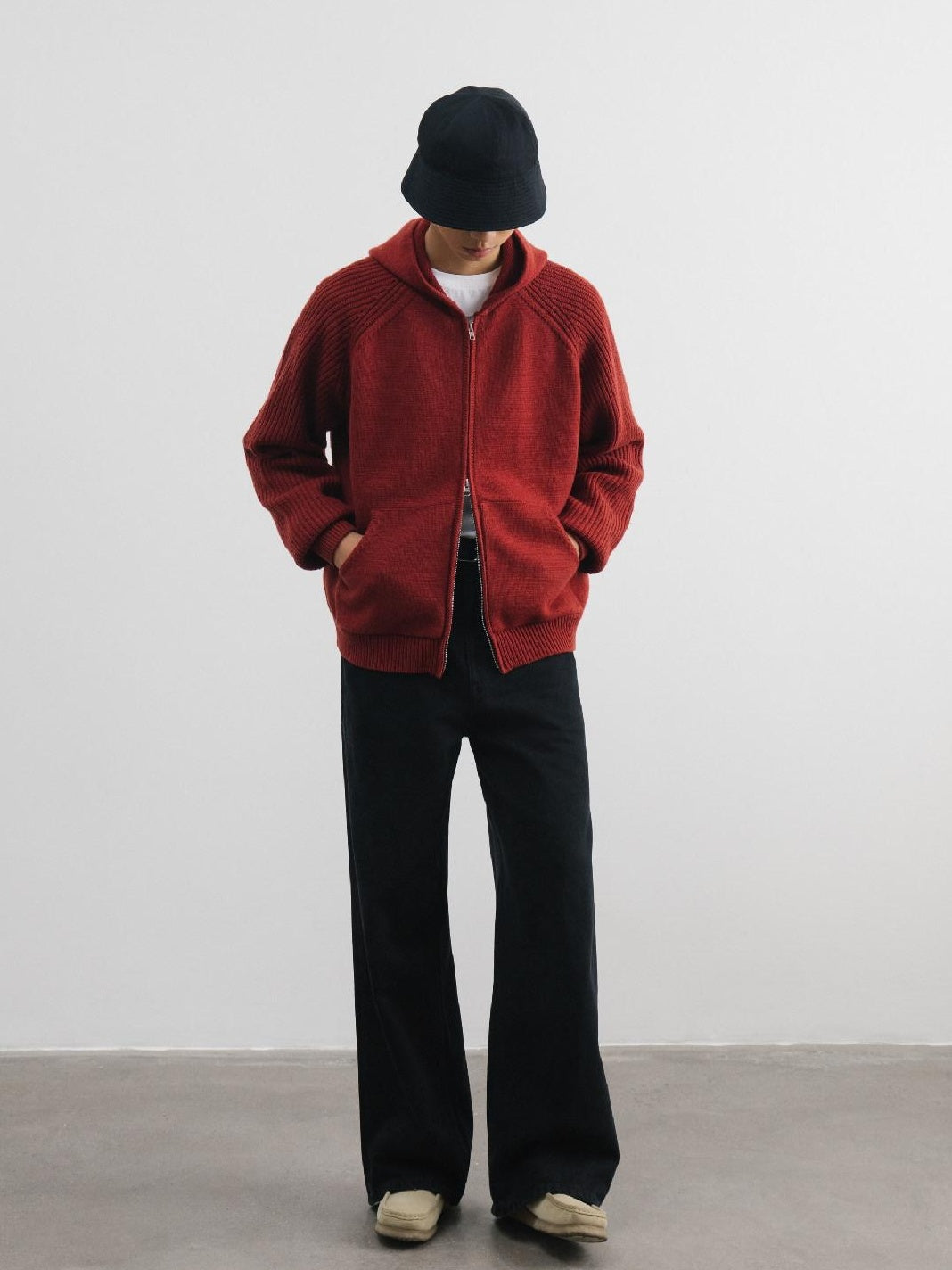 SUPERTOFU Warm Wool Blend Slim Fit Double Zipper Patchwork Unisex Casual Hoodies