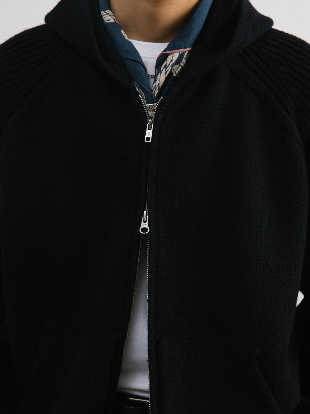 SUPERTOFU Warm Wool Blend Slim Fit Double Zipper Patchwork Unisex Casual Hoodies