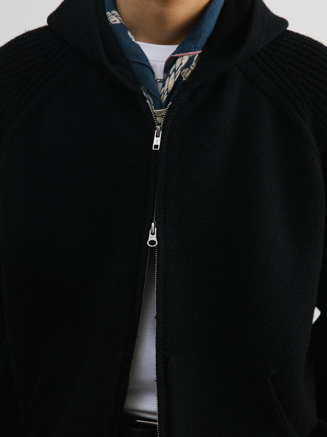 SUPERTOFU Warm Wool Blend Slim Fit Double Zipper Patchwork Unisex Casual Hoodies