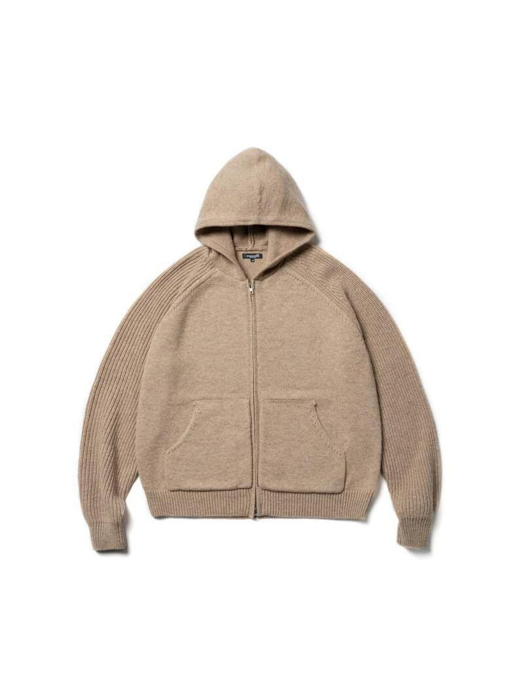 SUPERTOFU Warm Wool Blend Slim Fit Double Zipper Patchwork Unisex Casual Hoodies