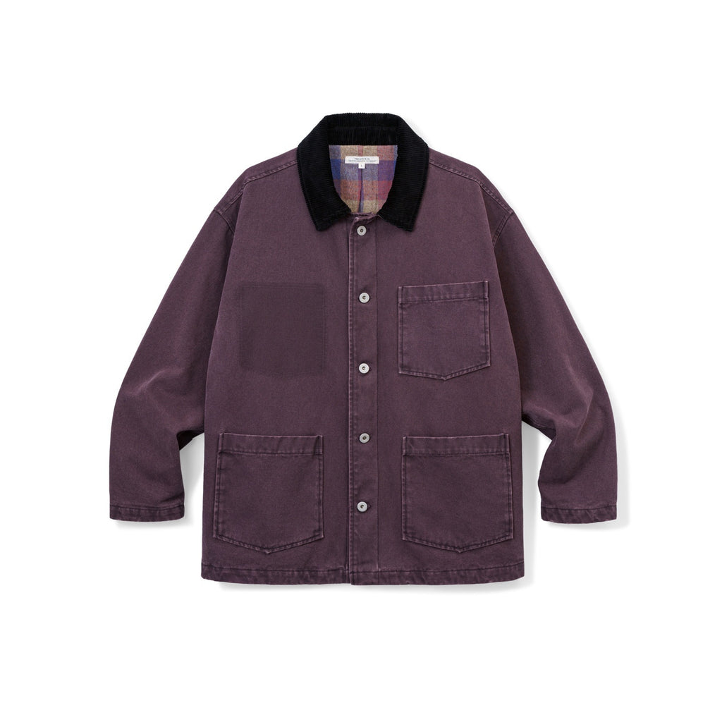 SUPERTOFU Washed 100 Percent Cotton Longline Oversized Point Collar Unisex Utility Jackets
