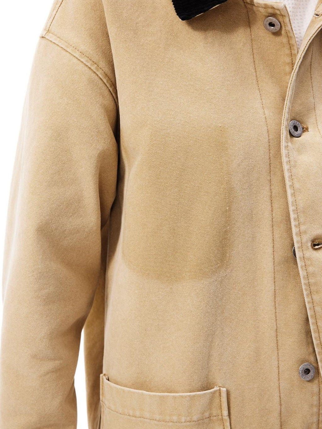 SUPERTOFU Washed 100 Percent Cotton Longline Oversized Point Collar Unisex Utility Jackets