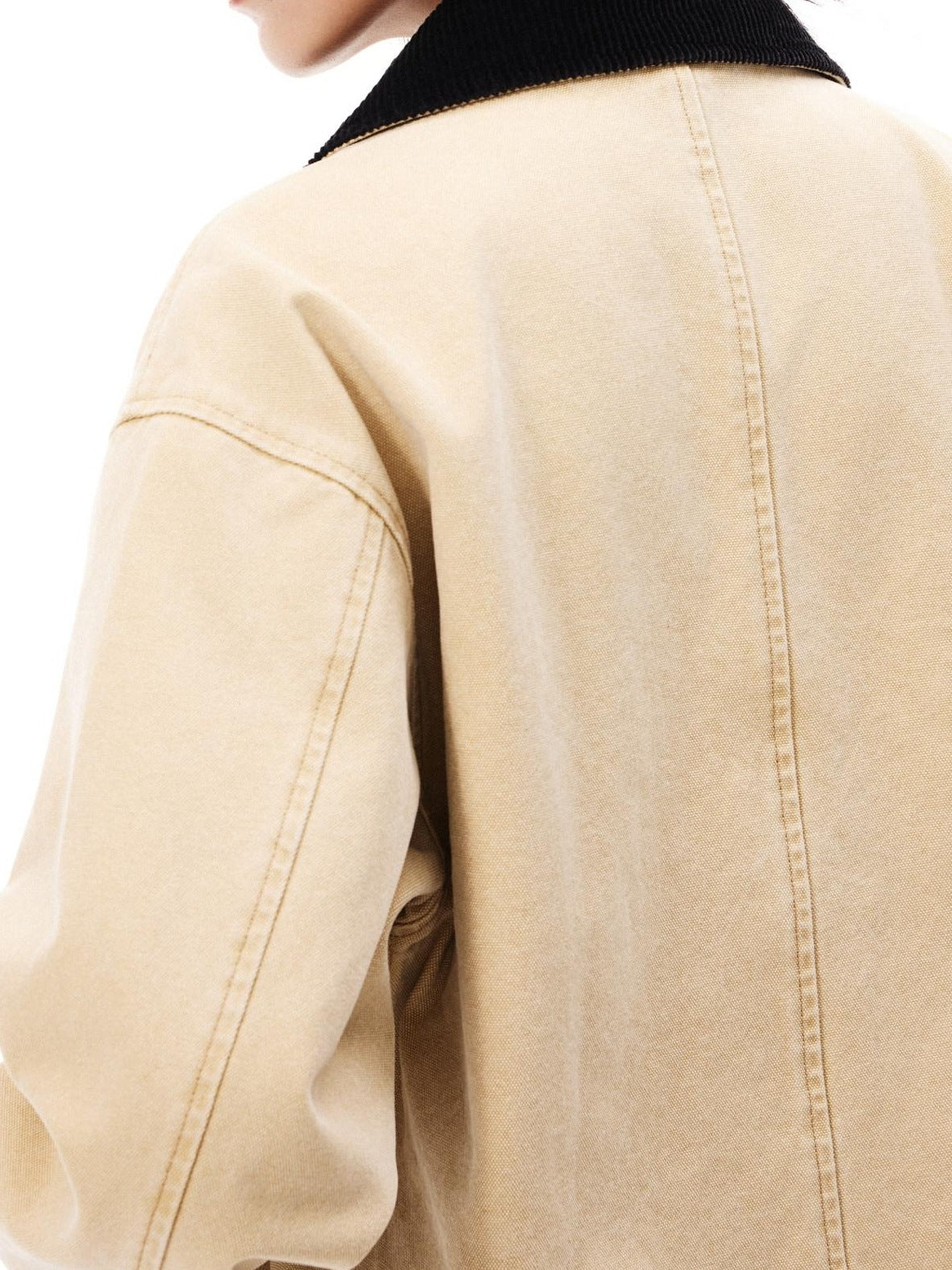 SUPERTOFU Washed 100 Percent Cotton Longline Oversized Point Collar Unisex Utility Jackets